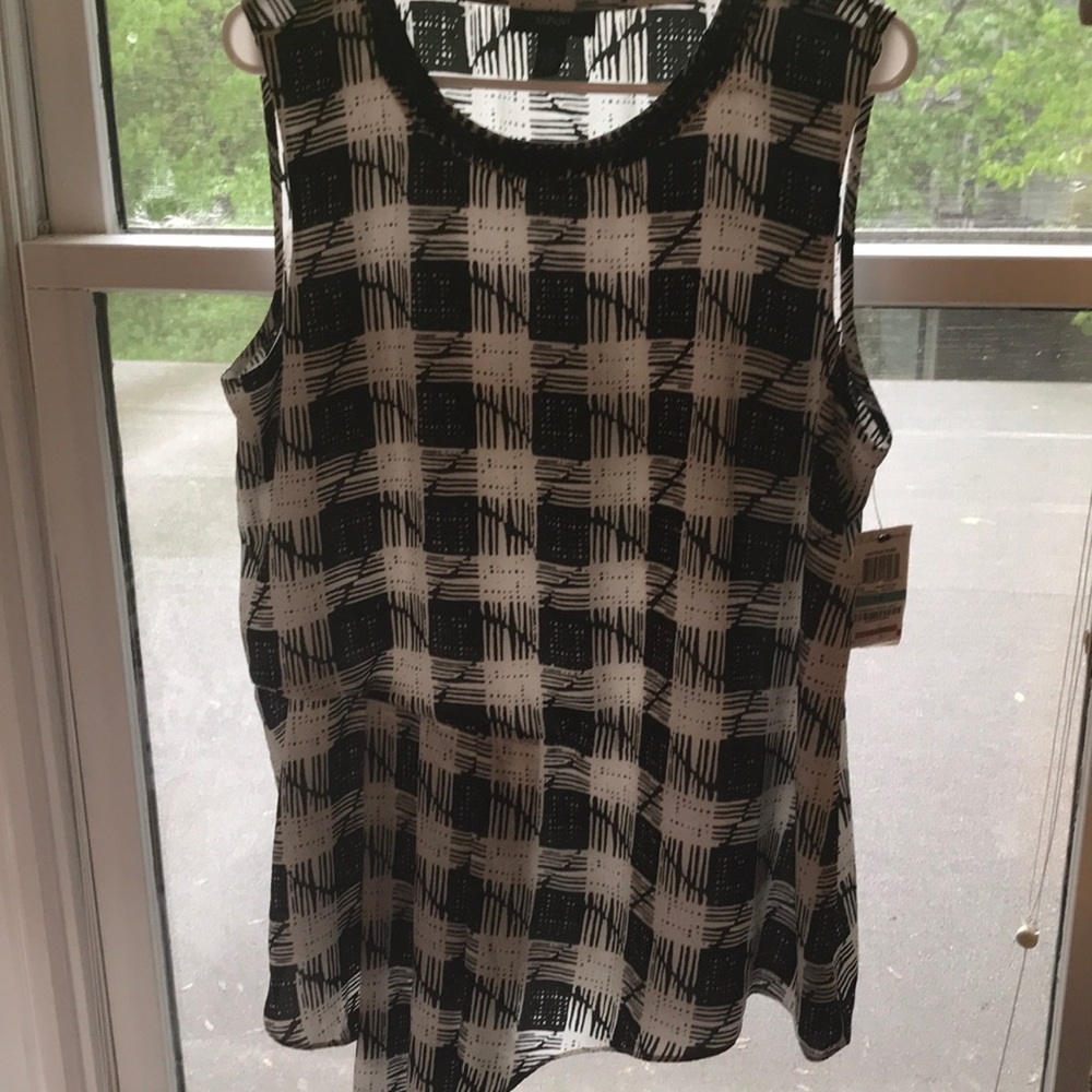 Alfani top with beading and asymmetrical hem